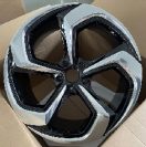 Кованые диски Ju-Tuning RGWC5464L чёрный глянец полированная лицевая часть R22 5x130 на Bentley, Rolls-Royce