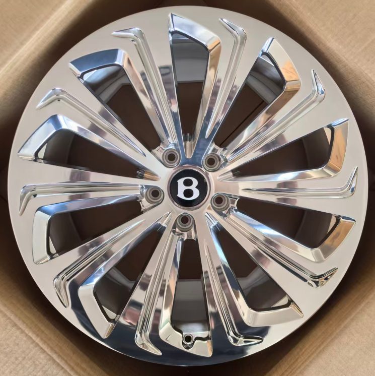 Кованые диски Ju-Tuning RGWC5429L зеркальная полировка R22 5x130 на Bentley, Rolls-Royce