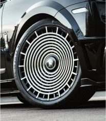 Кованые диски Ju-Tuning RGWA250776 чёрный глянец полированная лицевая часть R23 5x112 на Bentley, Rolls-Royce