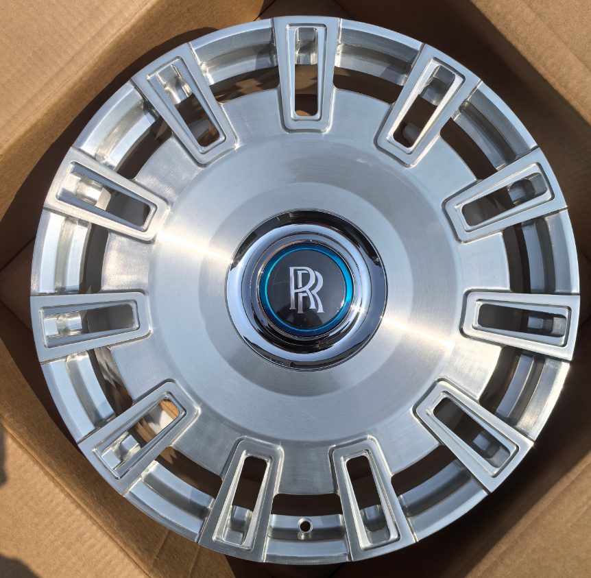 Кованые диски Ju-Tuning 22RRF19SP серебристый браширование R22 5x112 на Bentley, Rolls-Royce