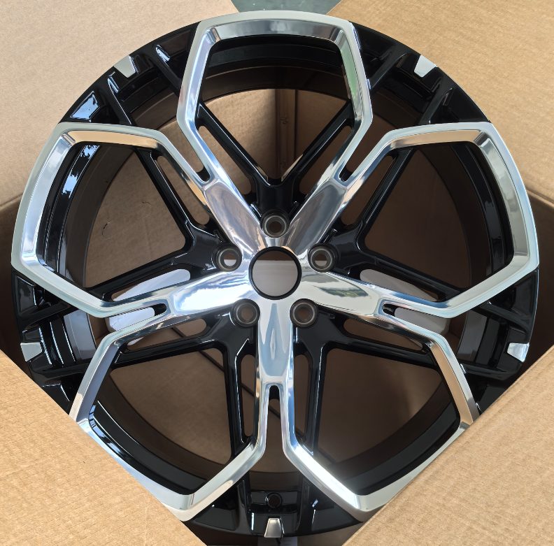 Кованые диски Ju-Tuning RGW2269 чёрный глянец полированная лицевая часть R20–R21 5x114.3 на AITO, Li Auto, Xiaomi, Zeekr