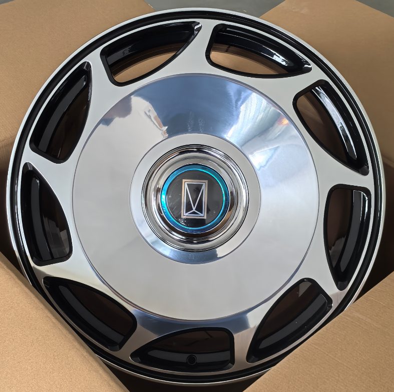 Кованые диски Ju-Tuning RGWA2512L чёрный глянец полированная лицевая часть R21–R22 5x114.3 на AITO, Li Auto, Xiaomi, Zeekr