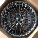 Кованые диски Ju-Tuning CTRGWC2556 чёрный хром плоская посадка болтов R18 5x114.3 на Camry, RAV4, Lexus