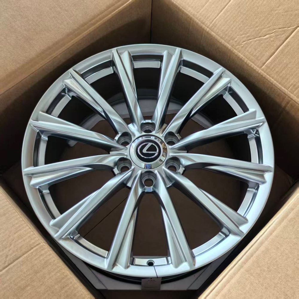 Кованые диски Ju-Tuning RGWC983 чёрный глянец повышенного блеска R22 6x139.7 на Prado, Hilux, Tank 300