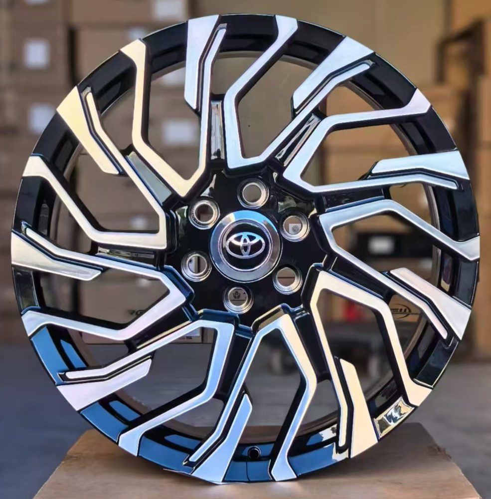 Кованые диски Ju-Tuning RGWA1166 чёрный глянец R22 6x139.7 на Prado, Hilux, Tank 300