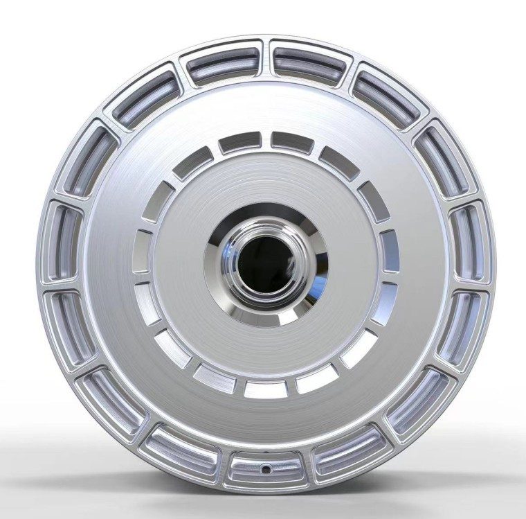 Кованые диски Ju-Tuning BRL6405 брашированное серебро R21 5x120 на AITO, Li Auto, Xiaomi, Zeekr