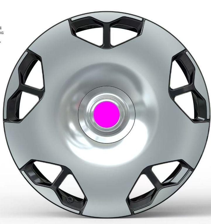 Кованые диски Ju-Tuning RL6301 чёрный глянец полированная лицевая часть R20 5x108 на AITO, Li Auto, Xiaomi, Zeekr