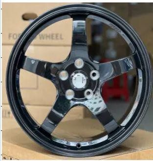 Кованые диски Ju-Tuning NFRL604 чёрный глянец повышенного блеска R19 5x114.3