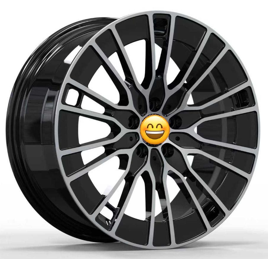 Кованые диски Ju-Tuning RL1004-5 чёрный глянец R18 5x112 на Mercedes C/E/S, GLC, GLE