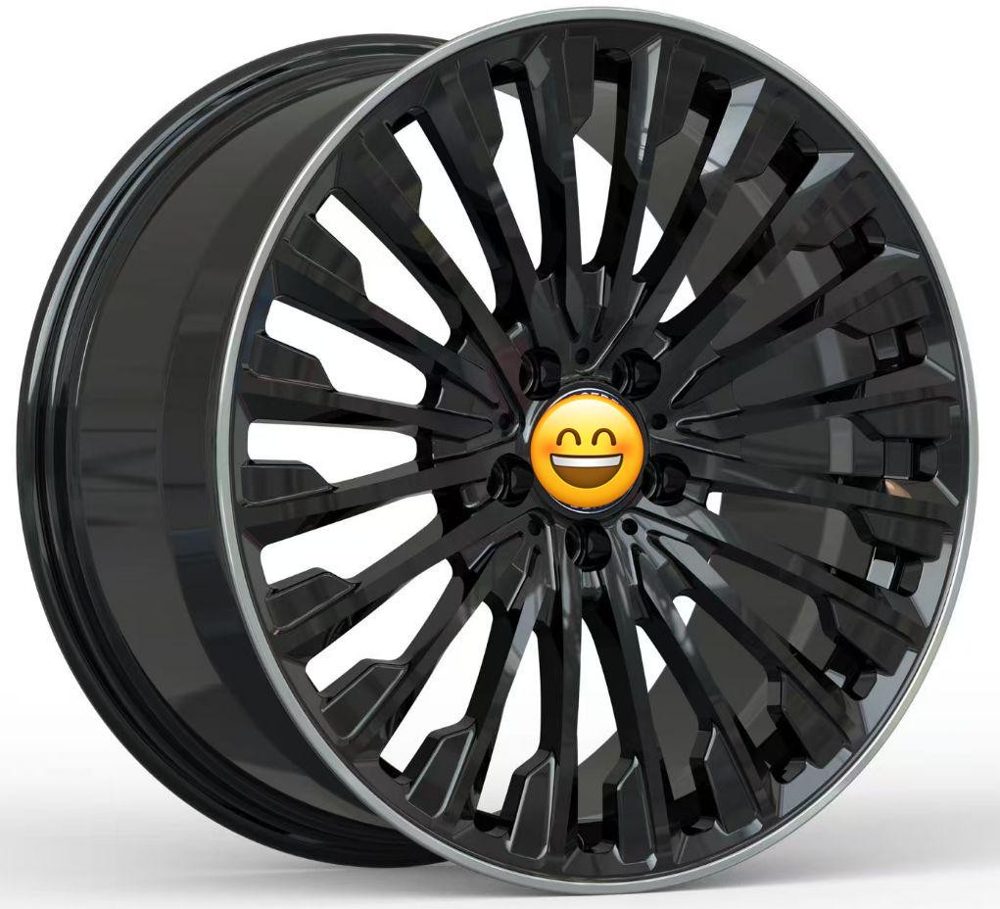 Кованые диски Ju-Tuning RL1005-5 чёрный глянец R18 5x112 на Mercedes C/E/S, GLC, GLE